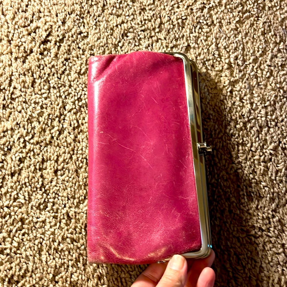 Pre-loved HOBO Lauren wallet in fushia